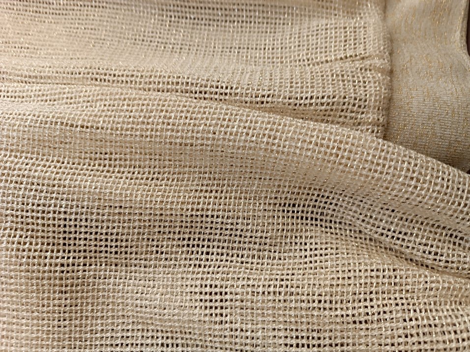 Altın simli Örgü Keten Hırka - Görsel 4