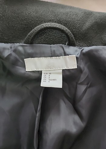 Çift Düğmeli Koyu Yeşil Kaban - Görsel 3