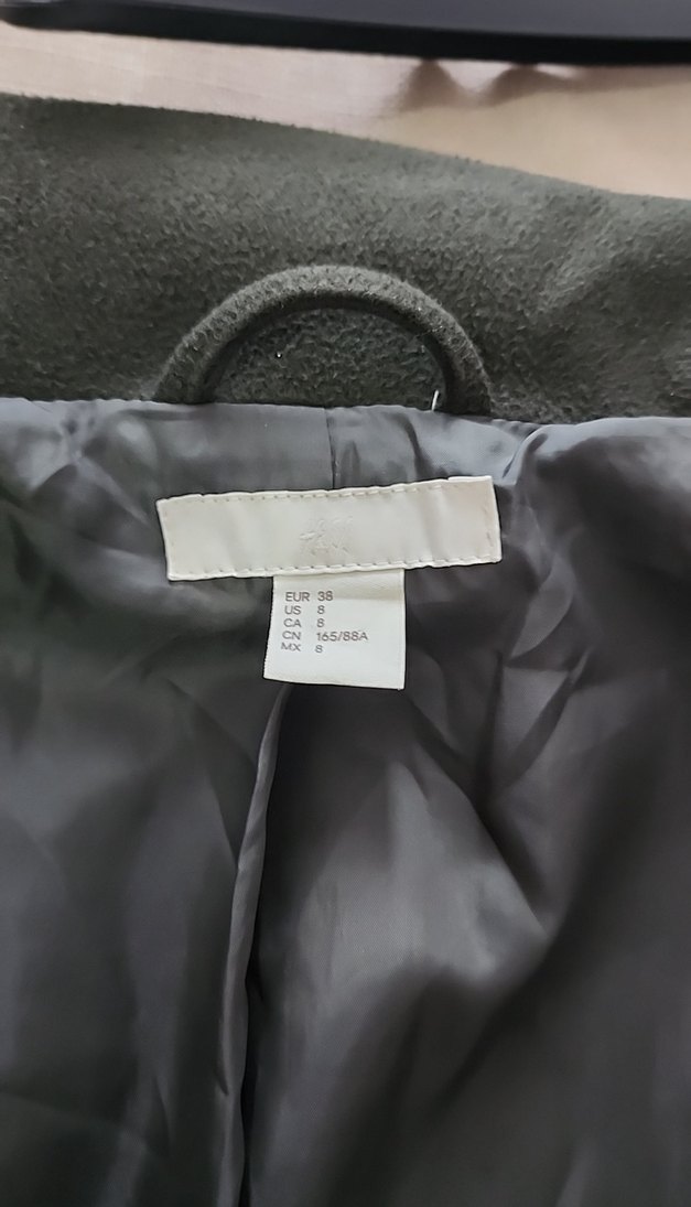 Çift Düğmeli Koyu Yeşil Kaban - Görsel 3