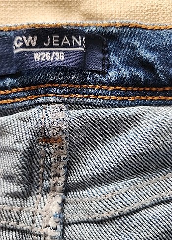 Kadın Mavi Dar Kesim Midi Kot Pantolon - Görsel 2