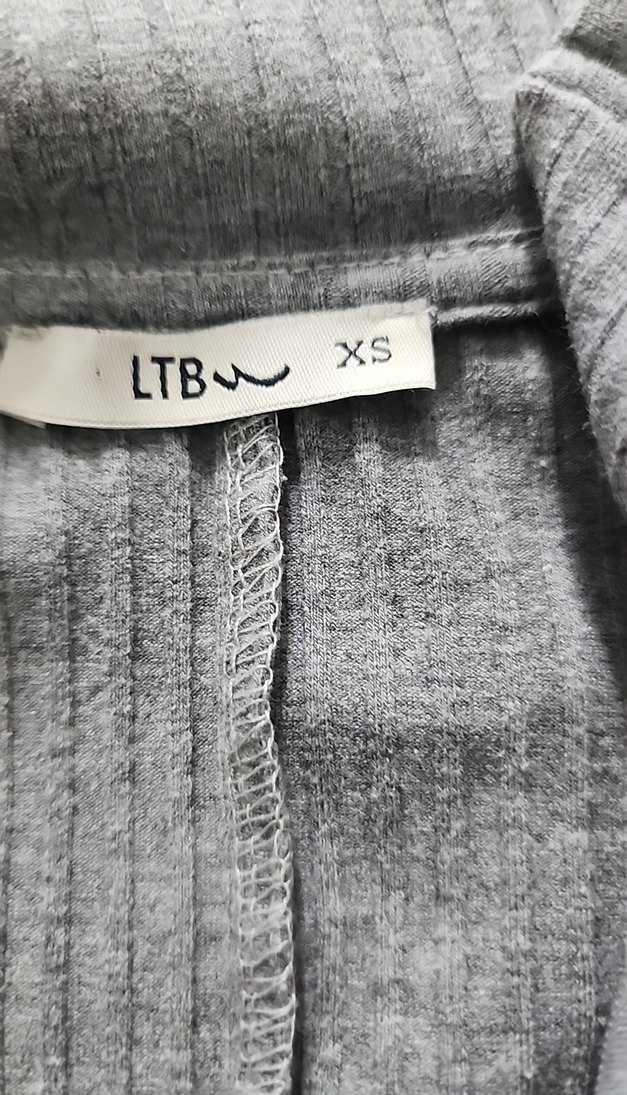 Uzun Kollu Gri Triko Kadın Elbise - Görsel 2