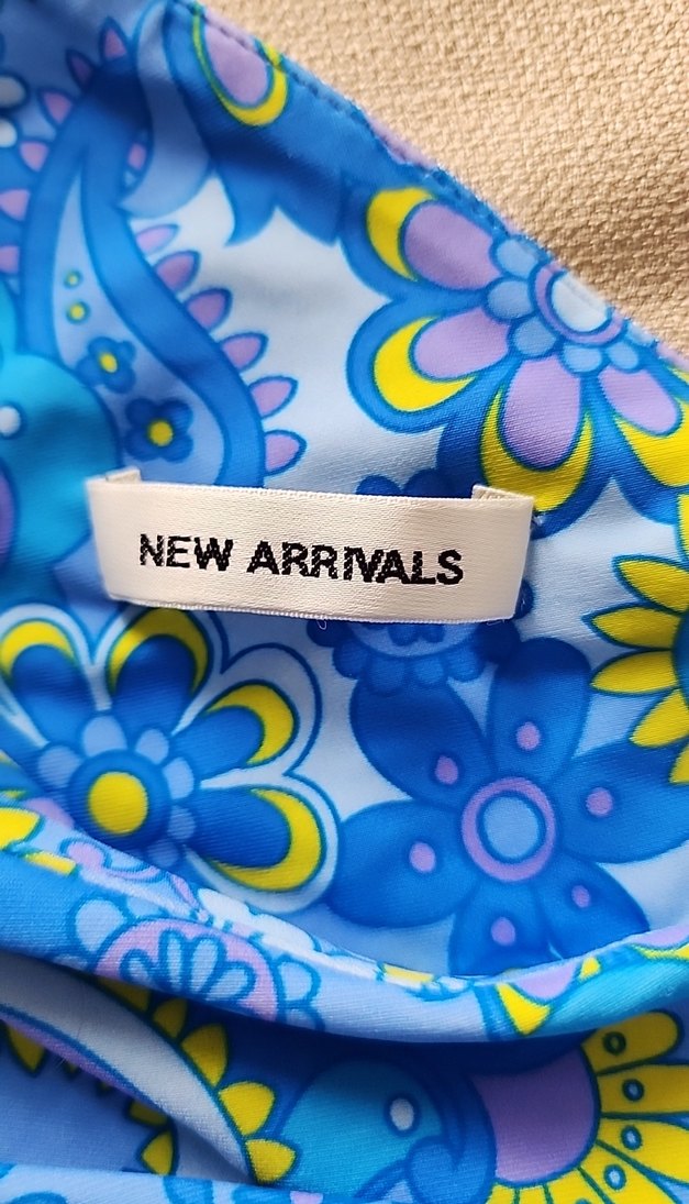 Mavi Bohem Kısa Drapeli Mini elbise - Görsel 2