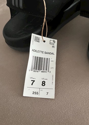 39 Beden siyah Renk Adidas Orjinal Sandalet
