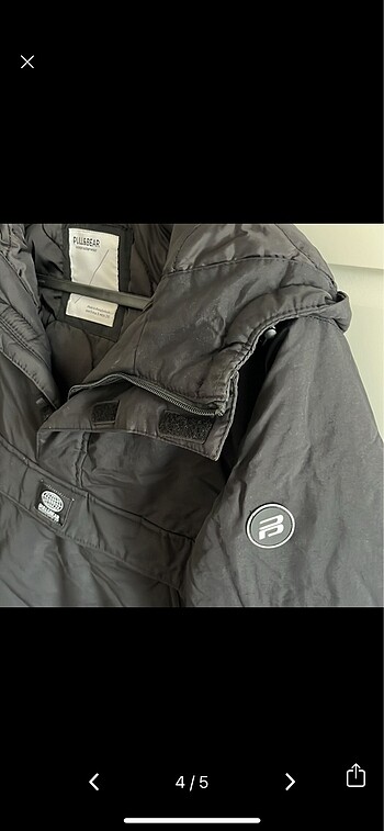 s Beden siyah Renk Pull and bear kanguru ceket
