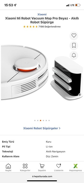 Xiaomi vacuum mop pro garantisi devam eden sorunsuz