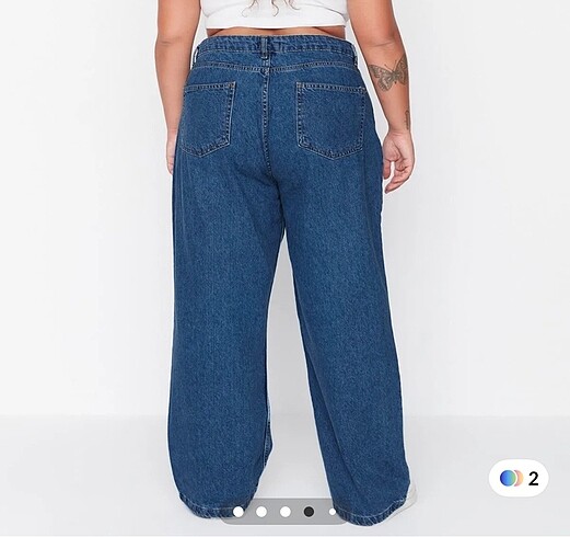 44 Beden mavi Renk Trendyolmilla jeans