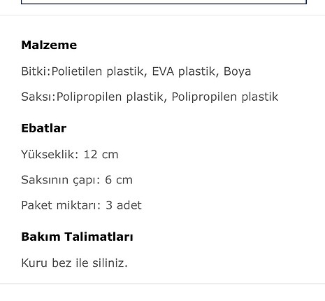 Ikea Ikea 3 lü kaktüs yapay bitki