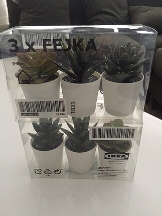 Beden Ikea 3 lü kaktüs yapay bitki