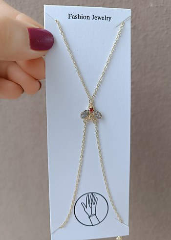 Gold renk taşlı arı model Şahmeran - Görsel 3