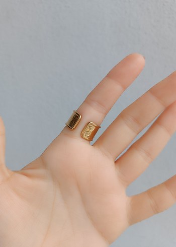 Boncuklu Turkuaz Renkli Kadın Yüzük - Görsel 4