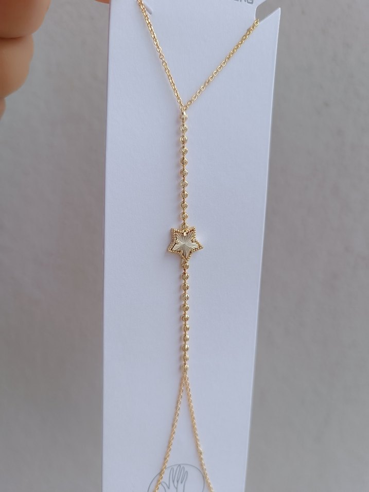 İşlemeli Yıldız Detaylı Altın Renk Şahmeran - Görsel 3