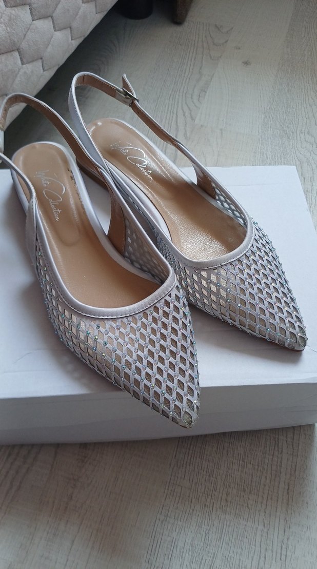 Gri Yılan Desenli Dantel Detaylı Topuklu Ayakkabı - Görsel 2