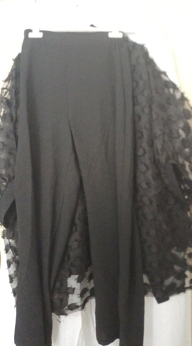 Kadın Siyah Drapeli Gotik Alt Üst Tunik Takım - Görsel 3