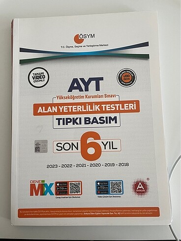 Ösym tıpkı basım yks ayt
