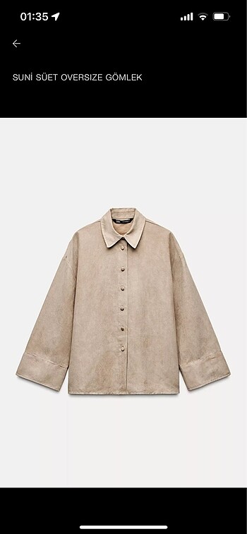 ALT ÜST ZW COLLECTION SÜET OVERSIZE GÖMLEK VE PANTOLON