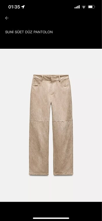 Zara ALT ÜST ZW COLLECTION SÜET OVERSIZE GÖMLEK VE PANTOLON