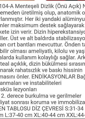 Aurafix Menteşeli Açık Dizlik - Kırmızı Siyah - Görsel 2