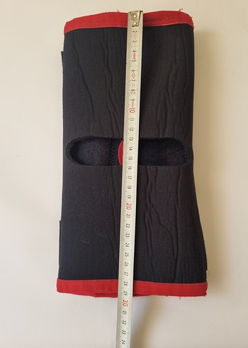 Aurafix Menteşeli Açık Dizlik - Kırmızı Siyah - Görsel 5