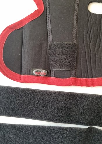 Aurafix Menteşeli Açık Dizlik - Kırmızı Siyah - Görsel 6