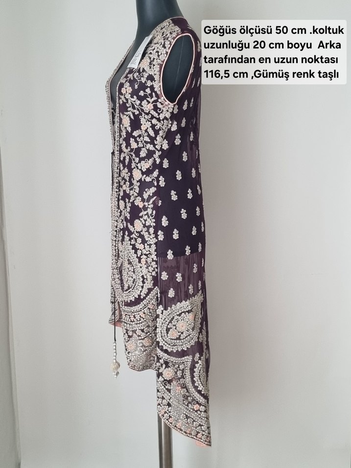 Hint İşi Uzun Yelek - Görsel 4