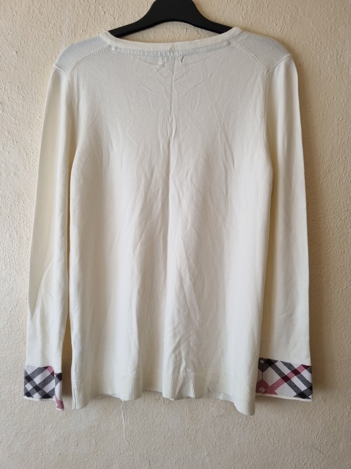 Orjinal Burberry Brit İpek Karışımlı Ekose Detaylı Hırka — görsel 3/14
