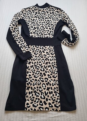 m Beden LIU.JO  MILANO ,Leoparlı Elbise