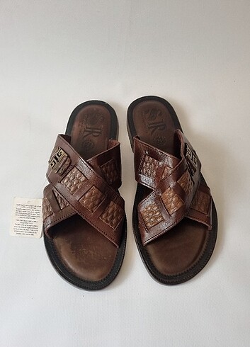 Milanodan deri terlik Sandalet - Görsel 2