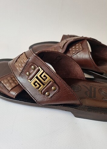 Milanodan deri terlik Sandalet - Görsel 3