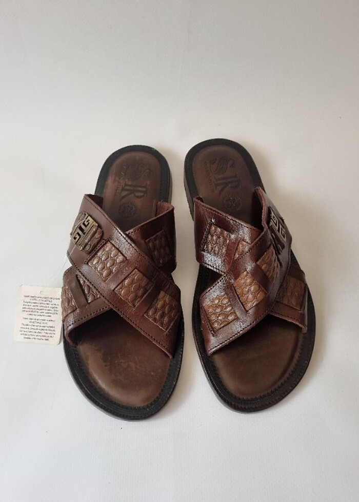 Milanodan deri terlik Sandalet - Görsel 2