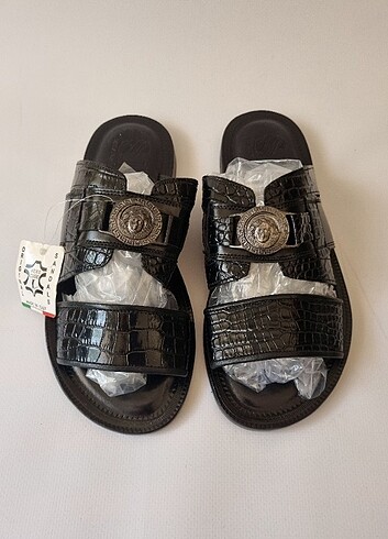 İtalyan Marka özel deri Sandalet Terlik - Görsel 2