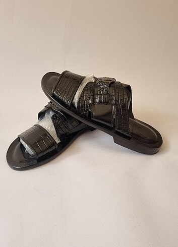 İtalyan Marka özel deri Sandalet Terlik - Görsel 7