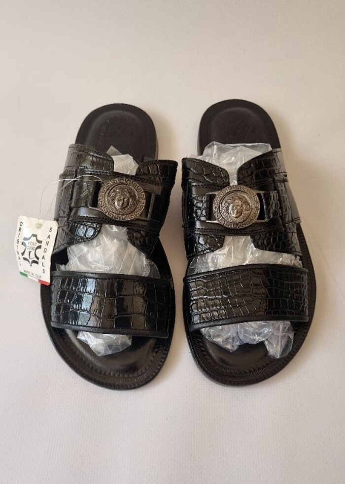 İtalyan Marka özel deri Sandalet Terlik - Görsel 2