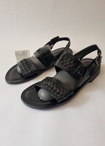 El yapimi gerçek deri Sandalet - Görsel 2