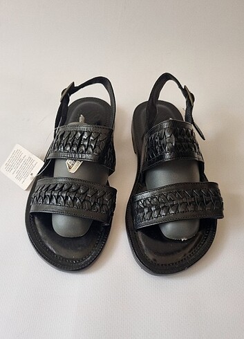 El yapimi gerçek deri Sandalet - Görsel 3