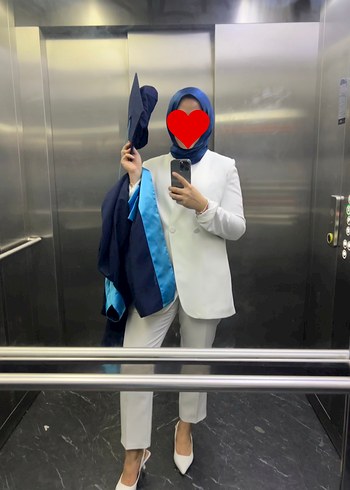Beyaz Kadın Spor şık ceket