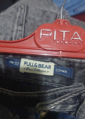 pull&bear Gri Tie-Dye Mini Denim Şort - Görsel 10