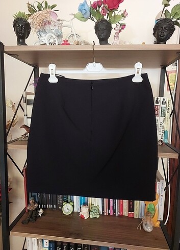 xl Beden siyah Renk Siyah renk kumaş midi etek 