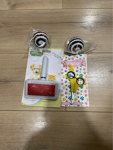 Kedi tırnak makası ve fırça