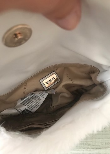 Beyaz Kürklü Kadın El Çantası - Görsel 4