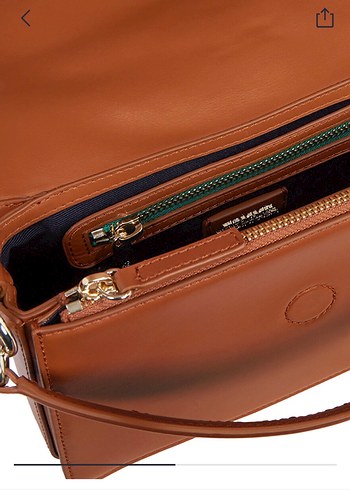 Zincir Detaylı Bej Deri Kadın Çanta - Görsel 4