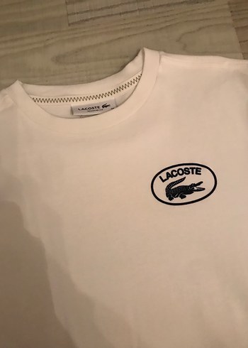 Lacoste Beyaz Kısa Kollu Tişört - Görsel 2
