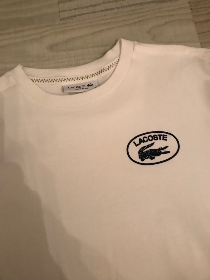 Lacoste Beyaz Kısa Kollu Tişört - Görsel 2