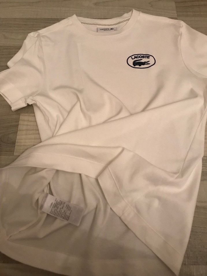 Lacoste Beyaz Kısa Kollu Tişört - Görsel 4