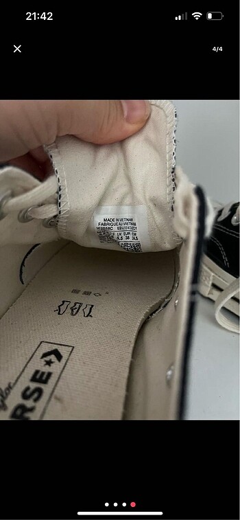 38 Beden siyah Renk converse