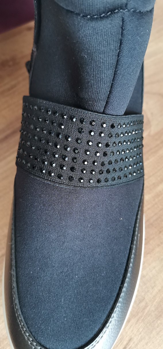 Gri Siyah Dolgu Topuklu Kadın Spor Ayakkabı - Görsel 5