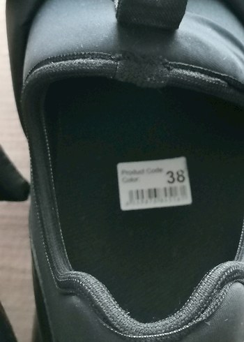 Siyah Fiyonklu Blok Topuklu Kadın Spor Ayakkabı - Görsel 6