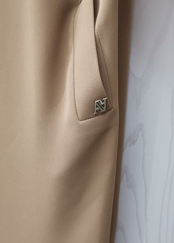 Armine camel Midi Düğmeli Kadın Kap - Görsel 6