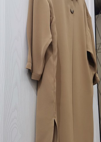 Armine camel Midi Düğmeli Kadın Kap - Görsel 3