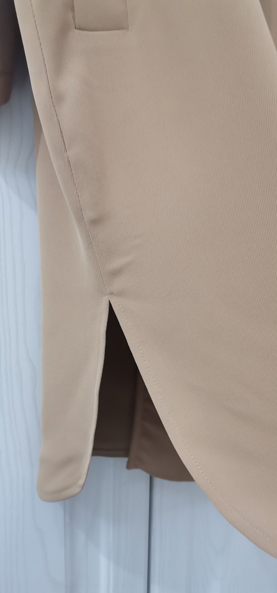 Armine camel Midi Düğmeli Kadın Kap - Görsel 5