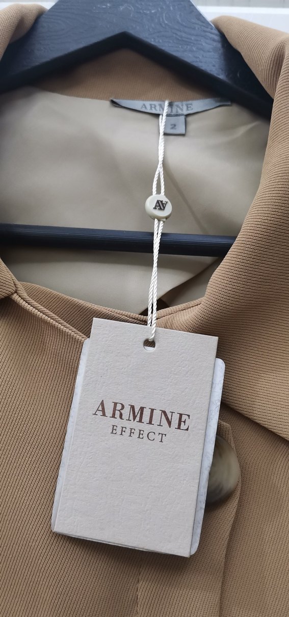 Armine camel Midi Düğmeli Kadın Kap - Görsel 4